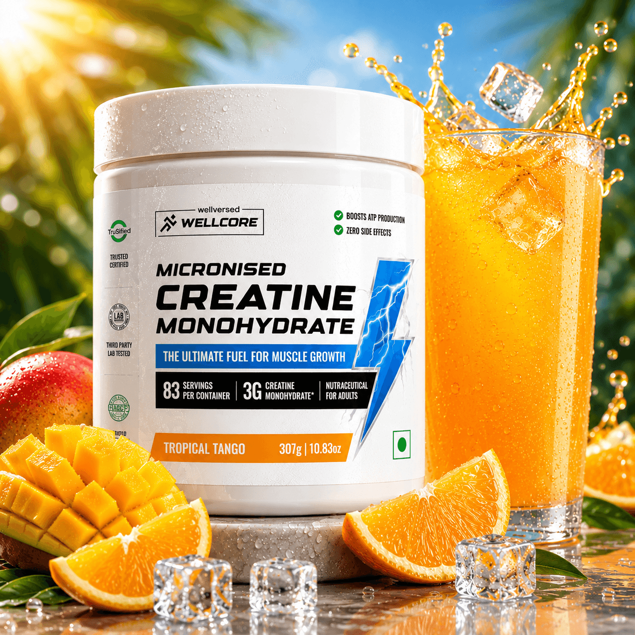 Wellcore - Pure Micronised Creatine Monohydrate (307g, 83 servings)